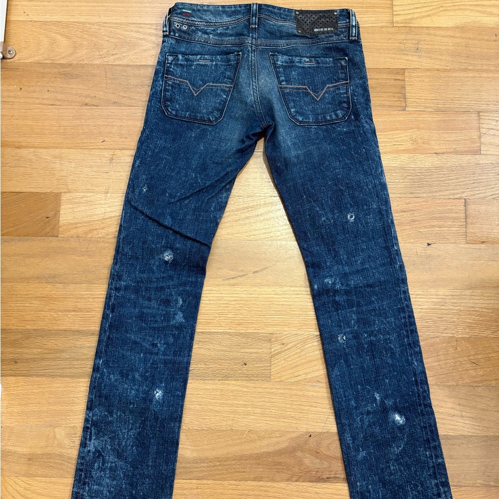 Diesel Slim Straight Jeans in Dark Blue Wash - Picture 4 of 5